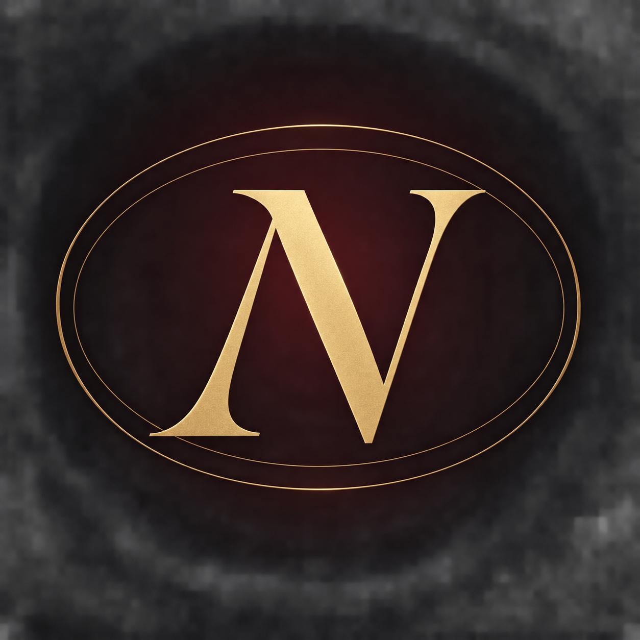NIKUKANのNをあしらったゴールドのロゴ